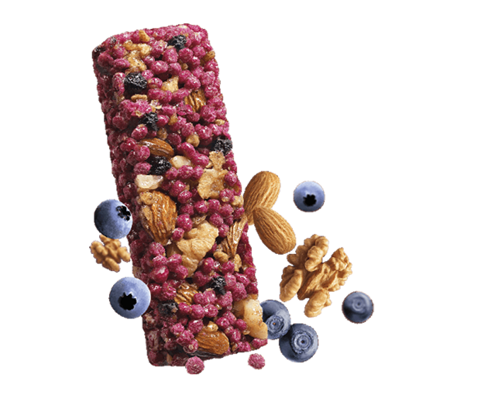 Cereal snack with Almonds, Walnuts, Blueberries, Acai berries Cereal snack with Almonds, Walnuts, Blueberries, Acai berries