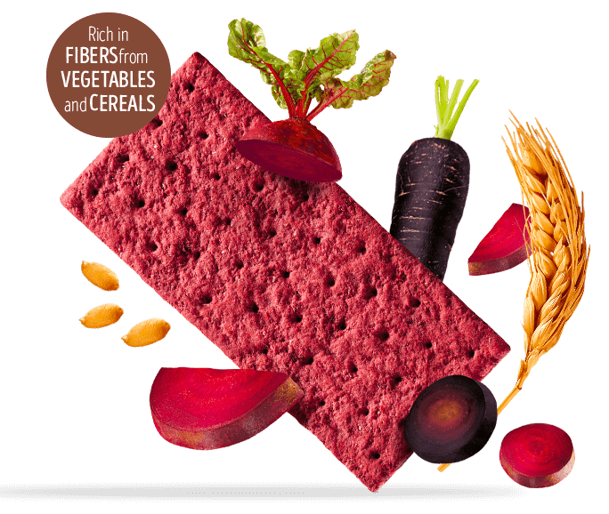 Whole Wheat Crackers with Beetroot and Black carrot Whole Wheat Crackers with Beetroot and Black carrot